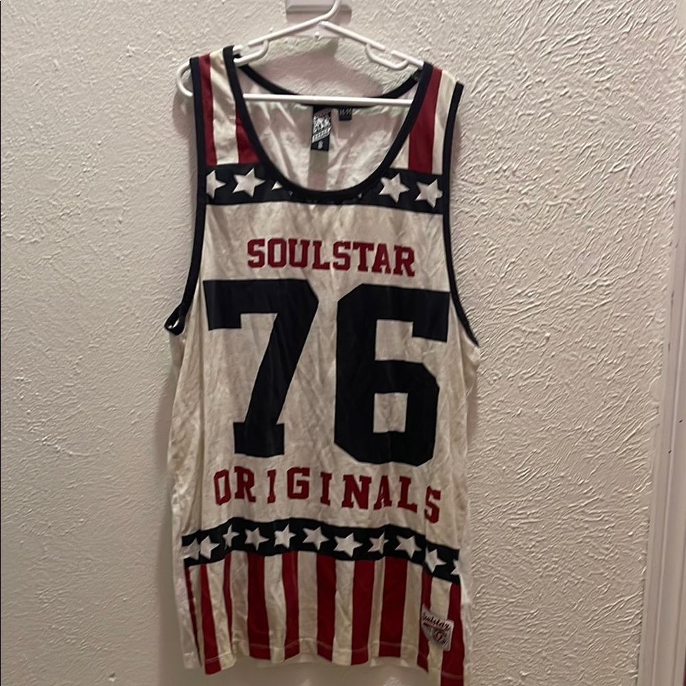 Women's Red and White Tank Top